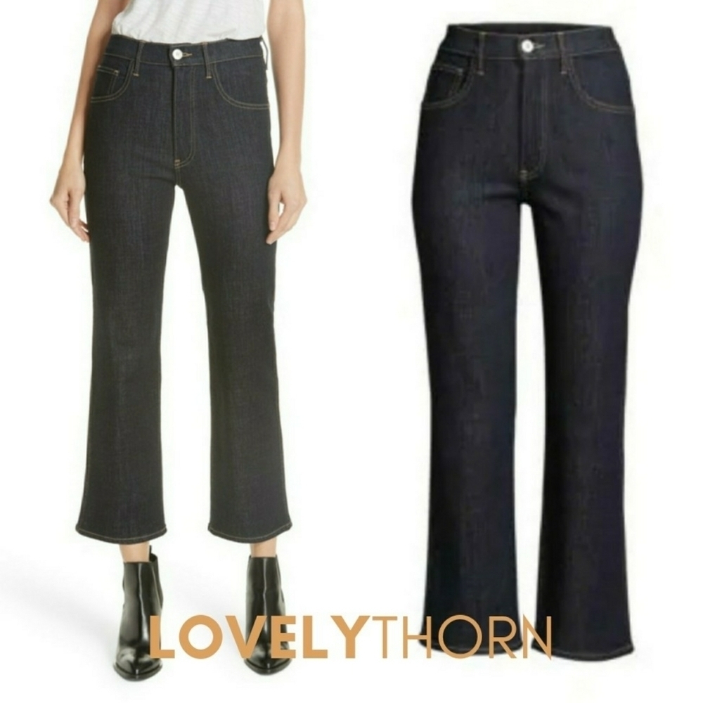3x1 DENIM // joni wide leg cropped jeans in river - Picture 5 of 16